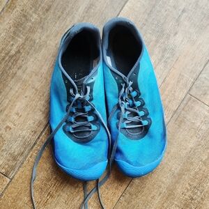 Blue and Gray Athletic Shoes